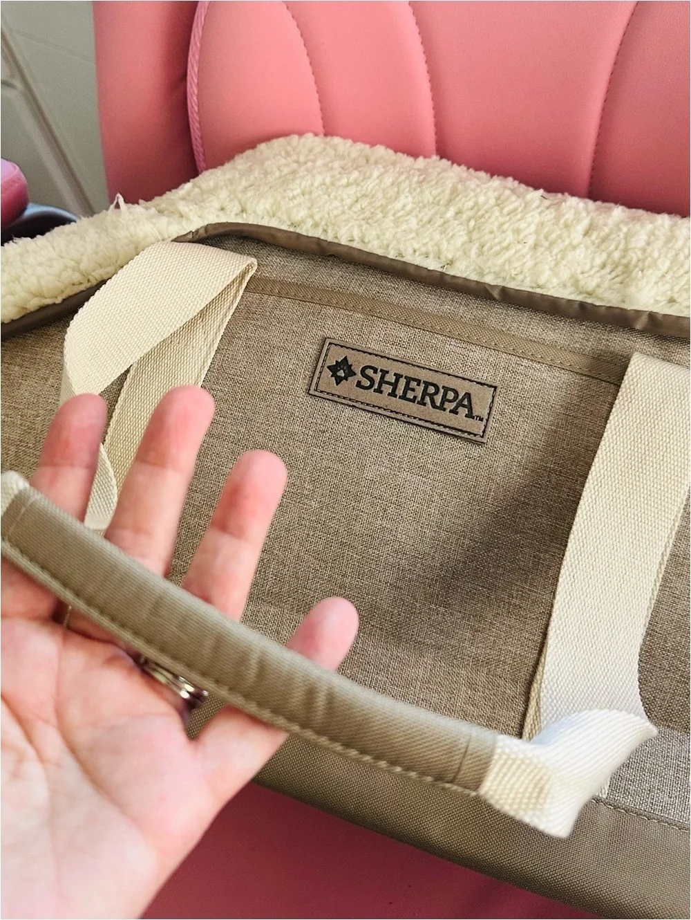 Sherpa Luxe Fashionable Plush-Lined Tote